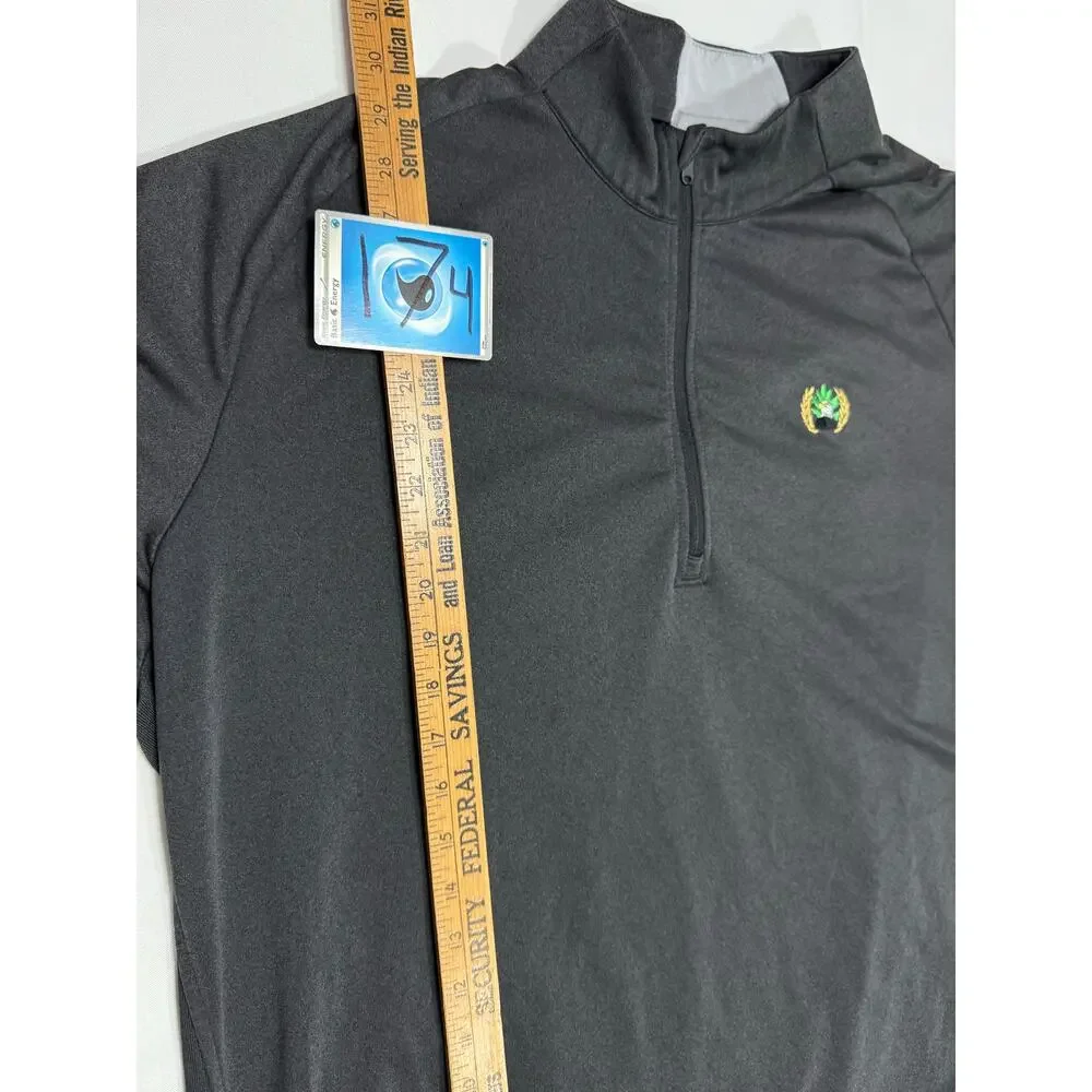 Adidas Pullover Quarter Zip Gray Long Sleeve Shirt Size 2XL Eagle Oaks Club